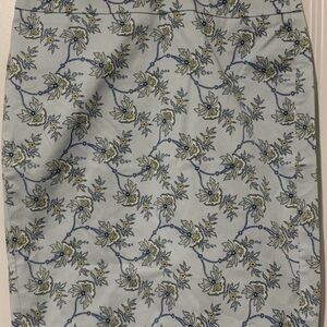 Ann Taylor Floral Pencil Skirt Petite 4 NWT Blue Lined Work Office Skirt